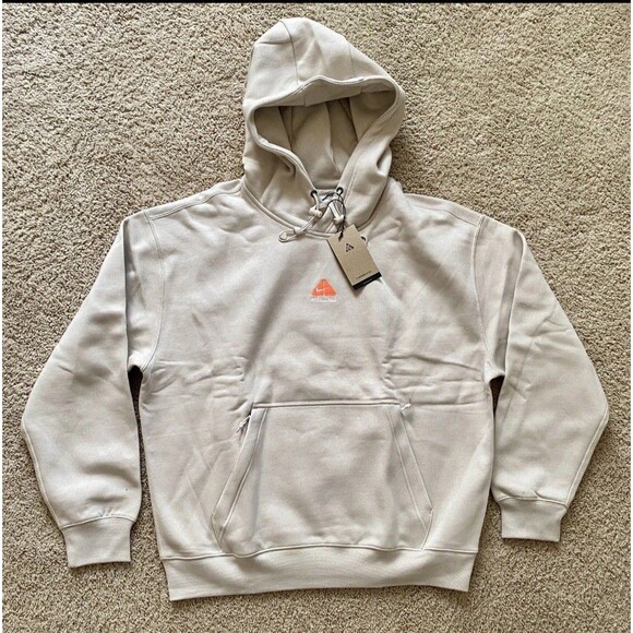 New Nike ACG Therma-FIT Pullover Hoodie Light Orewood Brown (M) DH3087 104 - Picture 1 of 6